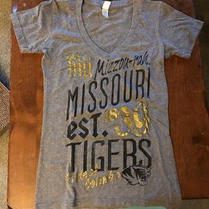 University of Missouri ladies V neck tee